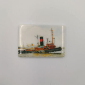 Ceramic Fridge Magnet. ‘Working' painting 5cm x 7cm