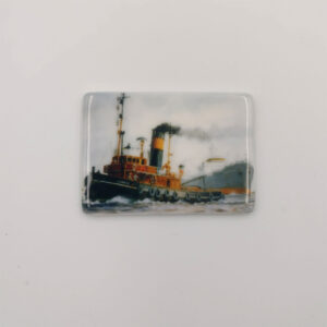 Ceramic Fridge Magnet. ‘Towing' painting 5cm x 7cm