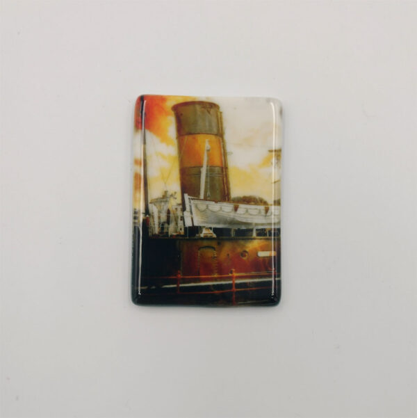 Ceramic Fridge Magnet. 'Funnel' 5cm x 7cm