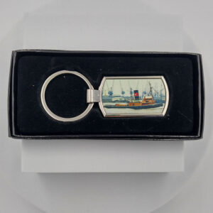Metal Keyring. ‘Cervia Working 1969’ 7.5cm long, including loop, boxed