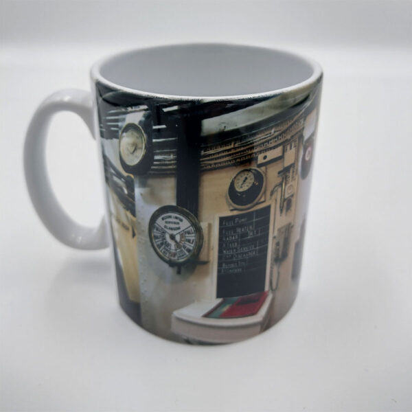 10oz Ceramic Mug - 'Engine Room & Logo on Reverse' (inc card mailer box)