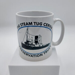 10oz Ceramic Mug – ‘Steam Tug Cervia Preservation Trust Logo’ (inc card mailer box)
