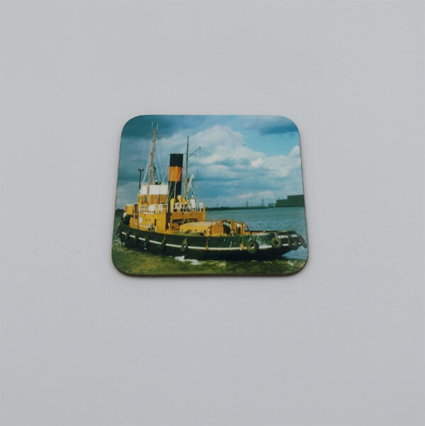 Square Coaster. ‘Cervia Working 1970's’ 9cm x 9cm square