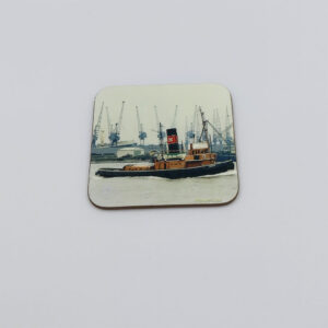 Square Coaster. ‘Cervia Working 1969’ 9cm x 9cm square